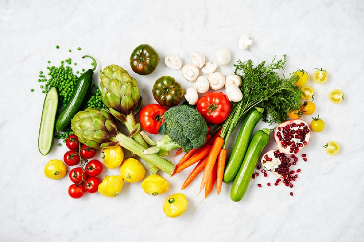 Collection of spring vegetables 